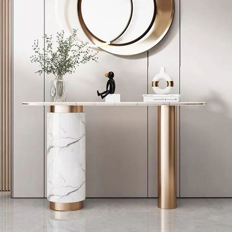 Luxury Console Entrance, How To Decorate Console Table, Console Design Modern, Console Table Decor Ideas, Console Table With Mirror, Console Table Decor, 2023 Decor, Luxury Console Table, Classic Console Table