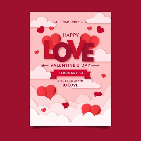 Valentine's Day Poster Design, Valentines Day Post, Valentine's Day Poster, Valentine Poster, Valentines Illustration, Valentines Day Poster, Poster Template Free, Graphic Shapes Design, Valentines Inspiration