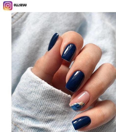 Christmas Nails Dark Blue, Navy Blue Nail Ideas, Navy Nails Design, Navy Blue Nail Designs, Blue Nail Ideas, Blue Nail Art Designs, Dark Blue Nails, Navy Nails, Navy Blue Nails