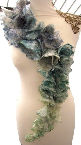 Botanical Textiles, Jellyfish Project, Detail Couture, A Level Textiles, Textiles Projects, Paper Fashion, Paper Dress, Silk Paper, Body Adornment