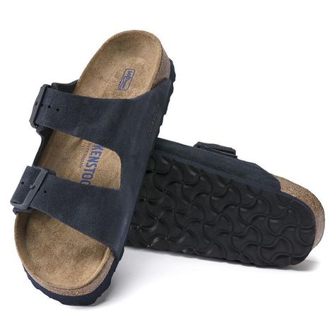 Birkenstock Women's Arizona Soft Footbed Night Navy Suede - 999950 - Tip Top Shoes 20’s Fashion, White Birkenstocks, Birkenstock Styles, Birkenstock Style, Birkenstock Men, Birkenstock Sandals Arizona, Birkenstock Women, Birkenstock Sandals, Birkenstock Arizona