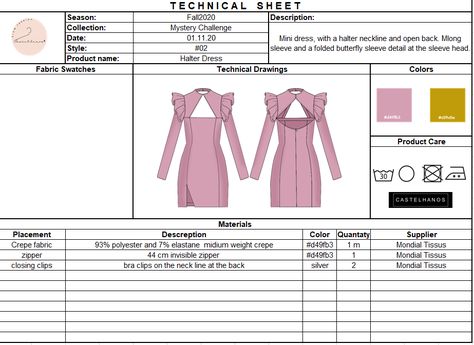 Spec Sheet Fashion Templates, Fashion Technical Sheet, Technical Sheet Fashion, Spec Sheet Fashion, Planner Sewing, Cost Sheet, Fashion Process, Product Development Process, Fashion Design Template