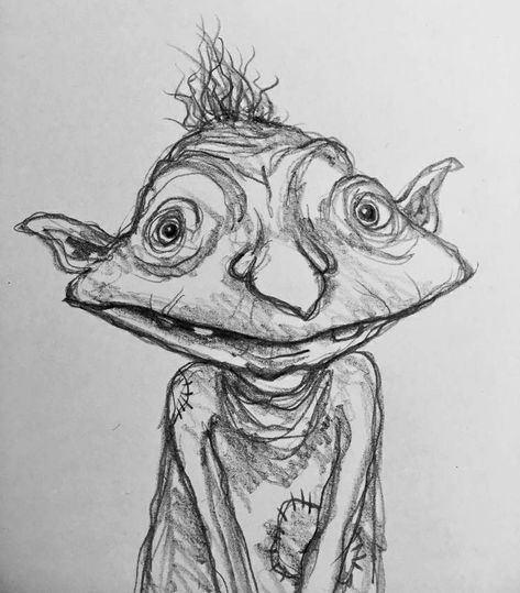 Goblin Illustration, Goblin Art, Scary Drawings, Weird Drawings, Trash Art, Drawing Simple, Grunge Art, Creature Drawings, Art Drawings Sketches Creative