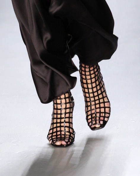 Ysl Cage Boots, Donna Karan Dress, Celine Shoes, Ysl Heels, Caged Heels, Shoe Wishlist, Shoe Inspo, Carrie Bradshaw, Shoe Closet