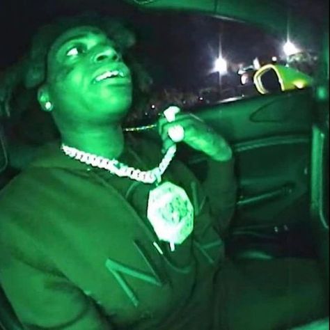 Kodak Black Wallpaper, Lil Kodak, Y2k Pfp, Green Y2k, Rapper Style, Dark Green Aesthetic, Aesthetic Space, Kodak Black, Rap Aesthetic