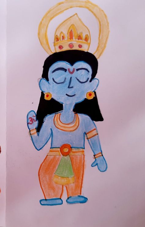 Easy drawing of Lord Rama Ram Drawing Easy, Very Easy Drawing, Ram Ji, Jay Shree Ram, Lord Rama, Easy Drawings For Kids, Shri Ram, Shree Ram, Drawings Simple