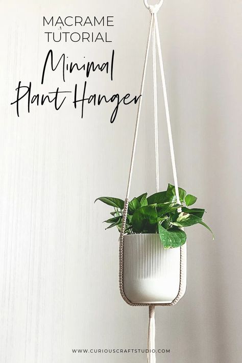 Easy Macrame Plant Hanger, Simple Macrame Plant Hanger, Plant Hanger Tutorial, Diy Hanging Planter, Easy Macrame, Macrame Plant Hanger Tutorial, Macrame Plant Hanger Patterns, Simple Macrame, Macrame Hanging Planter