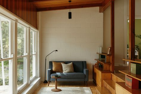 Light Green Painted Walls, Light Green Paint, Corner Banquette, Green Painted Walls, Woven Image, 1960s House, 1960s Home, Modern Renovation, Mid Century Home