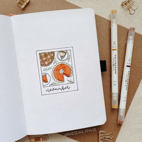 Journal Headings Ideas, October Headers Bullet Journal, November Bujo Theme Ideas, November Bujo Cover Page, November Dot Journal, November Bulletin Journal Ideas, November Page Bullet Journal, November Reading Journal, Thanksgiving Doodles Bullet Journal