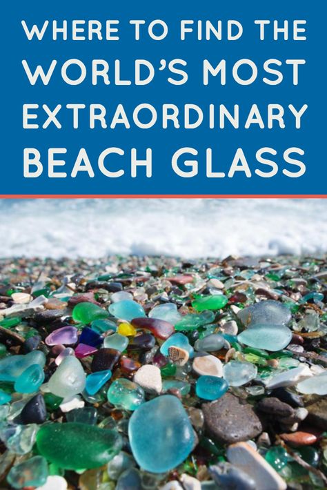 The best beaches for sea glass! Glass Paddle Beach Usa, Glass Pebble Beach Usa, Sea Glass Beaches In California, Beach Glass Display Ideas, Glass Peddel Beach Usa, Glass Rock Beach, Sea Glass Beaches In Florida, Beach Combing Crafts, Beach Glass Art Ideas