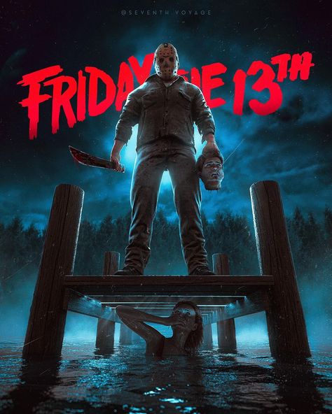 Jason Voorhees Wallpaper, Friday The 13th Poster, Jason Voorhees Art, Horror Villians, Classic Horror Movies Posters, Horror Villains, Halloween Horror Movies, Horror Movie Icons, Horror Artwork