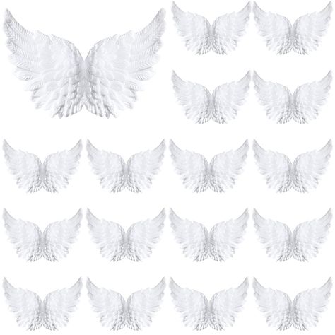 PRICES MAY VARY. What you get: you will receive large number of plastic angel wings for crafts, which are sufficient for you to apply for Halloween DIY hair accessories, saving your time purchasing multiple times, and be good props for Halloween party Meaningful design: the white costume wings crafts are designed as the lifelike angle wings with the textures of feathers, which can create your personal ornaments on the hair styles or cake toppers by using these lovely accessories and add distinct Halloween Diy Hair, Wings Decor, Angel Wing Ornaments, White Angel Wings, Christmas Tree Decorations Diy, Angel Gifts, Feather Wings, Wings Costume, Christmas Party Favors