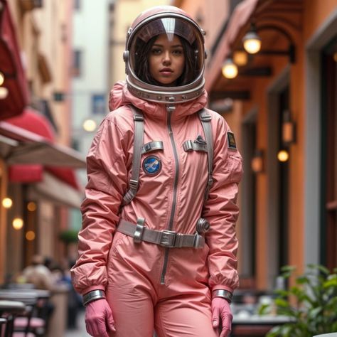 Pink Spacesuit Vibes: Embrace Your Inner Astronaut! 🚀💗 Get ready to explore new worlds with this stunning visual of a girl in a vibrant pink spacesuit! This unique blend of fashion and space adventure is perfect for anyone looking to break boundaries and express their individuality. Join the journey and let your imagination soar! #fashion #space #pink #cosplay #aesthetic #style #girlpower #instagood #trendy #alexvv Insect Fashion, Cosplay Aesthetic, Pink Cosplay, Space Adventure, Rave Outfit, Space Suit, Aesthetic Style, Rave Outfits, Colourful Outfits