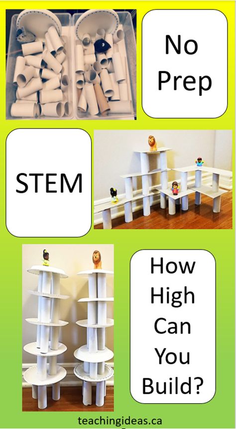 Building Crafts For Kindergarten, Stem Challenges Preschool, Builders Activities For Preschool, Montessori Building Activities, Pre K Building Theme Activities, Steam Building Activities, Measurement Stem Activities, Building Provocations Preschool, Construction Activities For Kindergarten