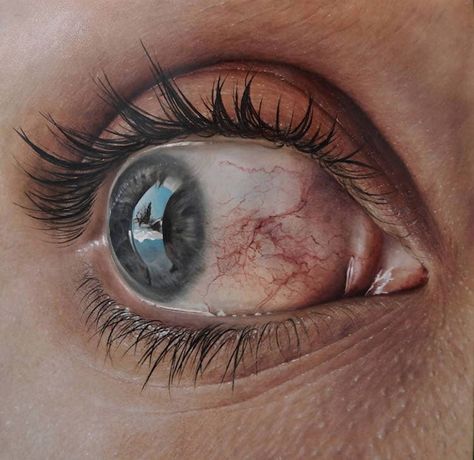 Hyperrealism Art: 25+ Paintings by 7 of Today's Leading Hyperrealists Word Art Drawings, Eye Study, Hyper Realistic Paintings, 얼굴 드로잉, Eyes Artwork, Quotes Book, Eye Painting, Eye Photography, Aesthetic Eyes