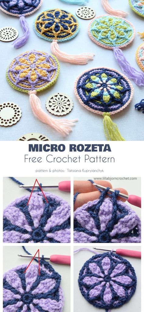 Hanging Decor Ornament Free Crochet Patterns | Your Crochet Knit Gifts, Coastal Crochet, Crocheted Jewelry, Crochet Ornament Patterns, Crochet Earrings Pattern, Crochet Ornaments, Crochet Things, Crochet Decoration, Your Crochet