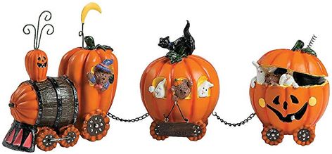 Amazon.com: Pumpkin Express Train for Halloween Decorations - Fall Home Decor Table Top Figurines : Home & Kitchen Halloween Train, Halloween Witch Decorations, Artificial Pumpkins, Home Decor Table, Express Train, Halloween Village, Halloween Decorating, Diy Pumpkin, Spooky Pumpkin