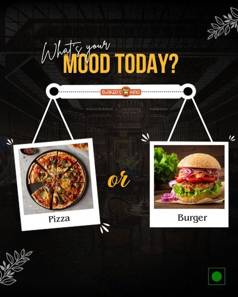 What you like to have today Food Poster Ideas Creative, Instagram Food Post Design, Creative Food Poster Design Graphics, Food Posts Instagram Ideas, Burger Instagram Story Ideas, Bakery Poster Advertising, Social Media Food Post Ideas, Social Media Post For Food, Paneer Creative Ads