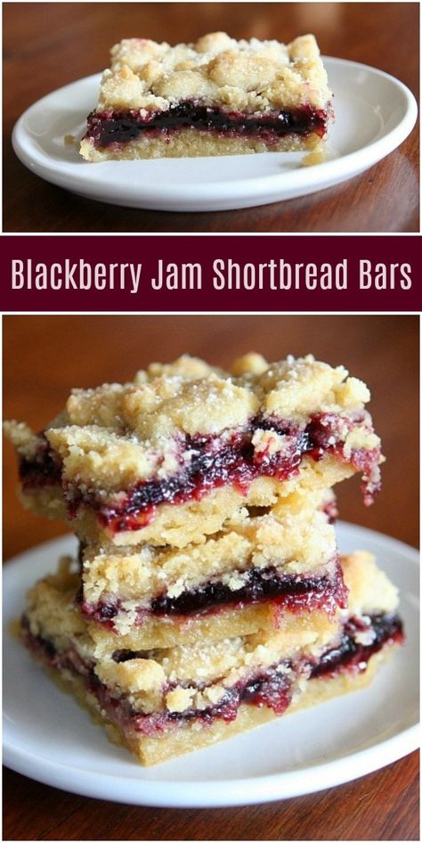 Shortbread Bars Recipes, Grill Dessert, Blackberry Recipes, Shortbread Bars, Dessert Bar Recipe, Blackberry Jam, Dessert Dips, Cake Bars, Cookie Bar Recipes