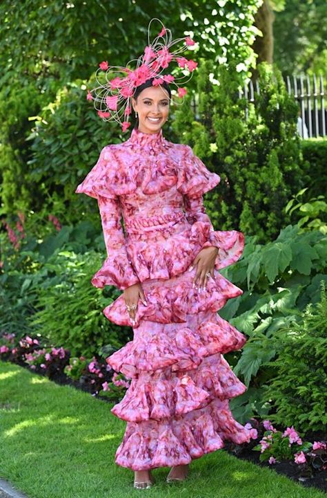 Ascot Outfits, Kitty Spencer, Maya Jama, Best Dressed Celebrities, Fashion Newsletter, Prince Charles And Camilla, Wearing Color, Spotted Dress, Holly Willoughby