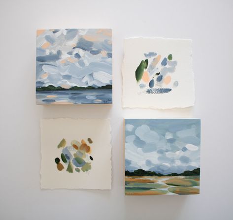 Mini Paintings Mini Oil Painting, Square Painting, Art Folder, Sarah Jane, My Art Studio, Original Wall Art, Easy Watercolor, Plein Air Paintings, Mini Canvas Art