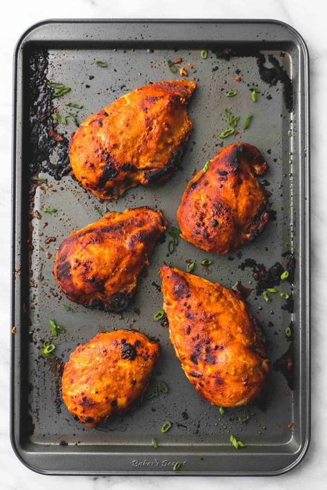 Oven Baked Tandoori Chicken | Creme De La Crumb Chicken Legs Oven, Oven Crispy Chicken, Tandoori Chicken In Oven, Baked Tandoori Chicken, Chicken Breast Oven, Tandoori Recipes, Chicken Main Dish Recipes, Cooked Chicken Recipes, Food Fest