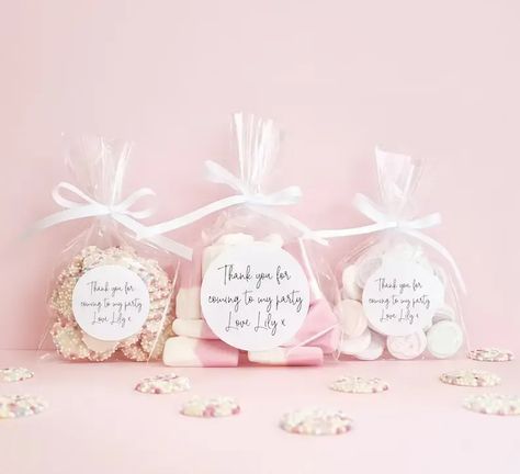 3 bags of sweets with stickers for wedding favour Wedding I Spy, Silver Wedding Favors, Sweet Wedding Favors, Favours Wedding, Personalised Stickers, Wedding Sweets, Sweet Bags, Etsy Wedding Favors, Wedding Petals