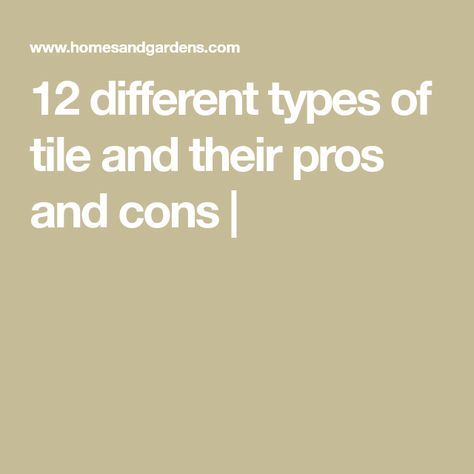 12 different types of tile and their pros and cons | Types Of Floor Tiles, Terracotta Floor Tiles, Terracotta Floor, Unique Tile, Large Format Tile, Encaustic Tile, Flooring Materials, Kitchen Floor Tile, Terracotta Tiles