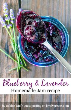 Recipe for Blueberry jam with fresh Lavender buds and sweet Honey. Lavender adds a light floral and almost nutty flavor to this fruity jam Lavender Jam, Blueberry Lavender, Lavender Recipes, Jam Recipes Homemade, Fresh Lavender, Blueberry Jam, Jam And Jelly, Jam Recipe, Jelly Recipes