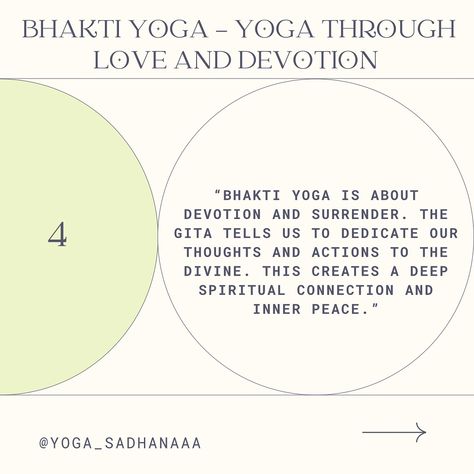 The Bhagavad Gita is more than just a spiritual scripture—it’s a timeless guide for living a life rooted in balance, awareness, and inner peace. In this carousel, we dive into the Gita’s profound connection with yoga, exploring its teachings on Karma, Bhakti, Jnana, and Dhyana Yoga. Whether you’re on or off the mat, these principles help cultivate mindfulness, self-realization, and a deeper sense of purpose. Swipe through to learn how you can integrate the Gita’s wisdom into your daily yoga ... The Bhagavad Gita, Bhakti Yoga, Sense Of Purpose, Self Realization, Daily Yoga, Bhagavad Gita, Spiritual Connection, Inner Peace, Carousel