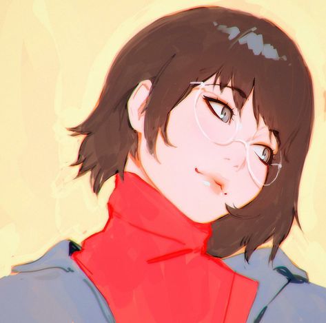 By Ilya Kuvshinov Kuvshinov Ilya, Ilya Kuvshinov, Arte 8 Bits, Red Turtleneck, Art Studies, Anime Artwork, Art Plastique, Pretty Art, Portrait Art