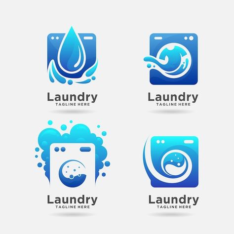 Laundry Logo Design Ideas, Laundry Logo Design, Laundry Logo, Custom Laundry Room, Machine Logo, Instagram Design Layout, Clever Tattoos, Laundry Mat, Laundry Shop