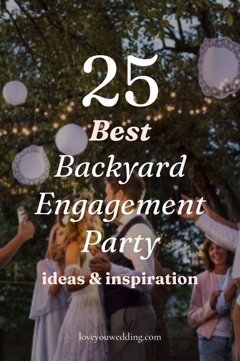 Backyard Engagement Party Food, Backyard Wedding Party, Backyard Engagement Party Decorations, Casual Engagement Party, Small Engagement Party, Backyard Engagement Party, Garden Engagement Party, Outdoor Engagement Party, Fall Engagement Parties