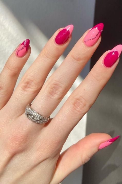 Magenta Nails, Royal Lineage, Your Highness, Pink Nail Art Designs, Hot Pink Nails, Pink Nail Art, Pink Barbie, Pink Nail, Pink Nails