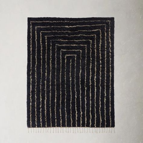 AllModern Essi Navy/Beige Wool Area Rug | Wayfair Fringe Rug, Geometric Spiral, Decor Pillows, Spiral Pattern, Area Rug Sizes, Orange Area Rug, Dyeing Techniques, Shag Area Rug, White Area Rug