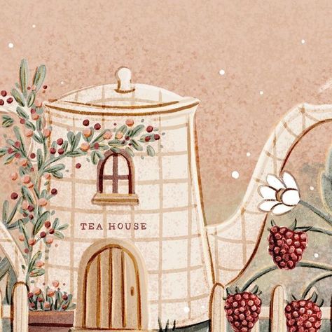 February Illustration, Picking Berries, Design Motivation, Flow Magazine, Berry Picking, Illustration Styles, Illustration Procreate, House Illustration, Bullet Journal Design Ideas