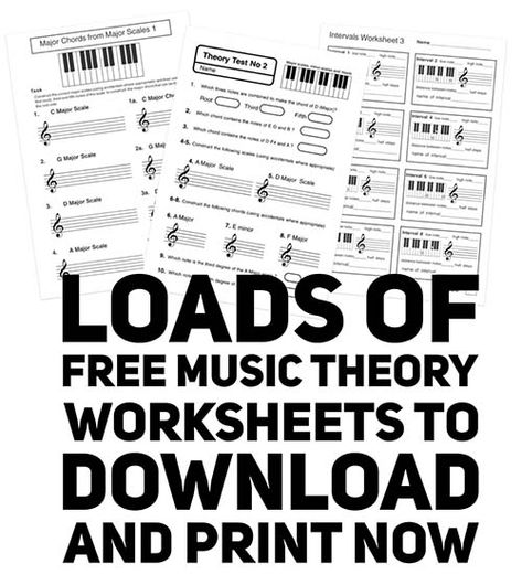 Beginner Piano Theory Worksheets, Elementary Music Worksheets Free Printable, Beginner Music Theory Free Printables, Piano Theory Worksheets Free Printable, Piano Worksheets For Beginners, Music Worksheets For Kids Printables, Violin Worksheets, Basic Music Theory Worksheets, Music Theory Notes