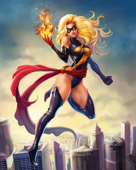 Miss Marvel, Tom Trang Ms Marvel Carol Danvers, Ms Marvel Captain Marvel, Marvel Canvas, Superhero Canvas, Comics Poster, Marvel Captain Marvel, Calvin And Hobbes Comics, Miss Marvel, Heroes For Hire