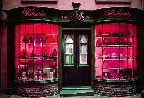 Valentine Apothecary by Lisa Kettell, via Flickr Storefront Signs, Romantic Paris, Diy Doll Miniatures, Paris Chic, Store Windows, Shop Fronts, Shop Window Displays, Store Displays, Store Front