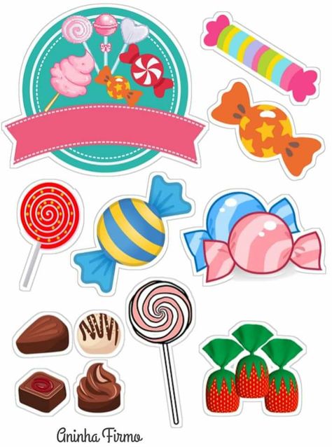 Candyland Theme Cake Topper Printable, Candyland Topper Printable, Candy Cake Topper Printable, Candy Land Cake Topper Printable, Candyland Cake Topper Printable, Candy Land Cake Topper, Candyland Cake Topper, Candy Cake Topper, Sweet Treats Party