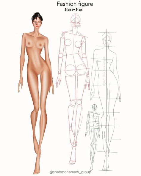 Women Body Poses Drawing, How To Draw Fashion Sketches, Fashion Illustration Back, Model Illustration Fashion, Fashion Figures Poses, Fashion Body Sketch, Procreate Fashion Illustration, Fashion Procreate, Procreate Fashion