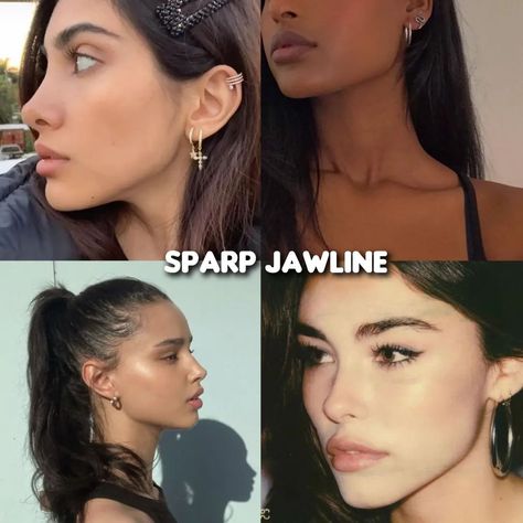 Which one do you choose?? #defindjawline #softjawline #sparpjawline #recedingjawline #jawline #jawlineytips #foryoupage #foryou Jawline Types Face Shapes, Jawline Aesthetic Girl, Nice Jawline Women, Round Face Jawline, Jaw Filler Before And After, Sharp Jawline Aesthetic, Sharp Jawline Girl, Feminine Jawline, Nice Jawline