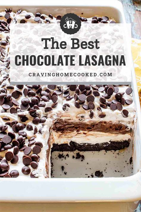 Chocolate Lasagna Dessert, Chocolate Layer Dessert, Desserts Easy No Bake, Chocolate Lasagna Recipe, No Bake Chocolate Desserts, Chocolate Pudding Desserts, Chocolate Lasagna, Best Chocolate Desserts, Easy Chocolate Desserts