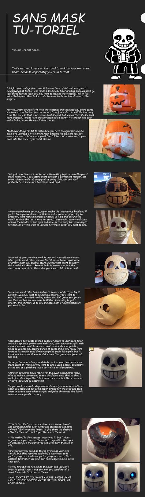 Undertale Crafts, Sans Mask, Mom Photography, Sans Cosplay, Undertale Cosplay, Costume Tutorial, Mask Tutorial, Cosplay Tutorial, Terraria