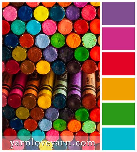 A colorful palette based on crayons!