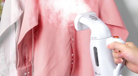 Everything You Need to Know About Steaming Your Clothes (Including Why It's WAY Better Than Ironing) Portable Steamer Clothes, Steam Clothes, Laundry Time, Portable Steamer, Fabric Steamer, Clothes Steamer, Shampoo Brush, Garment Steamer, Hair Crush