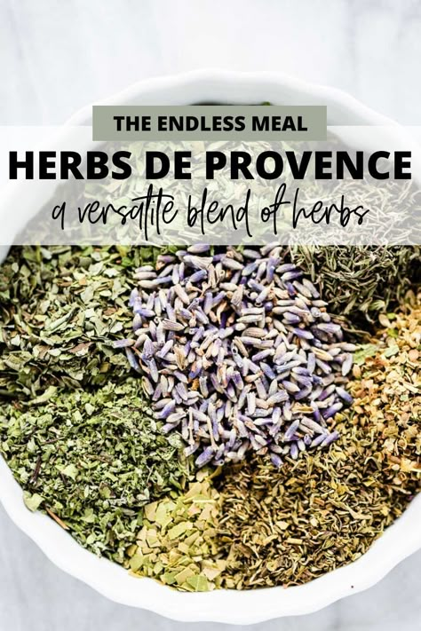 Herbes De Provence Seasoning, Diy Herb Blends, Herb De Provence Recipe Dishes, Savory Herb Uses, Herb Mixes Recipes, Mixed Herbs Recipe, Recipes Using Herbs De Provence, Herbs De Provence Mix Recipe, Cooking With Herbs Recipes