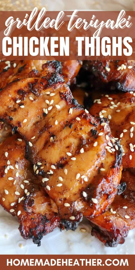 Teriyaki Chicken Marinade Recipe, Marinated Chicken Thighs In Oven, Easy Teriyaki Chicken Marinade, Chicken Thigh Recipes Teriyaki, Bbq Meals Ideas Dinners, Chicken Teriyaki Marinade, Hawaiian Style Teriyaki Chicken, Asian Chicken Thigh Recipes, Grill Teriyaki Chicken