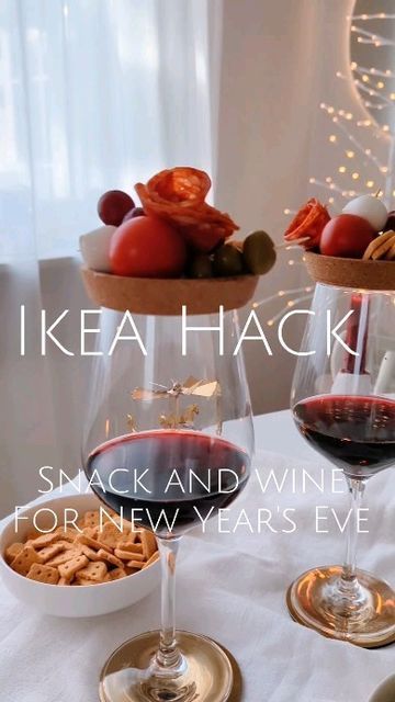 236 comments | E R I K A on Instagram: "~SNACK & WINE 🍷 IKEA HACK ~ How to use the Ikea coasters for snack and wine Easy idea. Perfect for New Year's Eve 🎊or Birthday Partys . What do you think? Enjoy the last saturday Eve of this year. ❤️ . #ikeahackers #ikeahacks #newyearseve #silvester #snackideas #hacks #ikeahome #interiør #happnewyear2023 #decorazioni #decorasyon #depotdeko #thankyou" Ikea Wine, Recipes Using Ikea Veggie Balls, Ikea Champagne Glasses, Ikea Wine Glasses, Ikea 365+ Storage Food Containers, Ikea Home, Ikea Hackers, New Year’s Eve, Ikea Hack