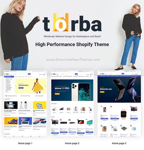 Torba is a clean, elegant and modern design responsive premium shopify theme for wholesale, retail and online store marketplace beautiful eCommerce website with 3 niche homepage layouts. This shopify theme is perfect for large online stores with a wide assortment of products. It boasts of a well-structured design that will be absolutely comfortable for your visitors to download now & live preview click on image 👆 Motorola Razr, Homepage Layout, Ecommerce Website, Shopify Theme, Online Store, Website Design, Design